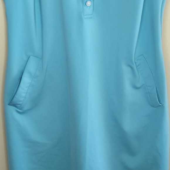 Tee 2 Sea | Turquoise Sleeveless Polo Collared Golf Dress Size Small - Picture 4 of 6